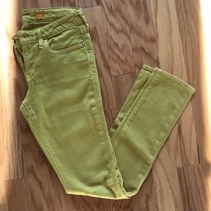 Pilcro and the Letterpress Chartreuse Jeans
